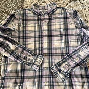 Mens button down long sleeve shirt, size XXL